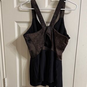 Lululemon Black and Brown Patterned Sleeveless Top